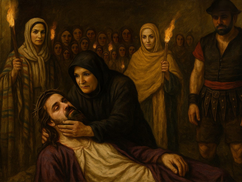 Representación de la Pasión Viviente de Iriépal en Guadalajara. Fotografia de Cuadros Pasión 2 