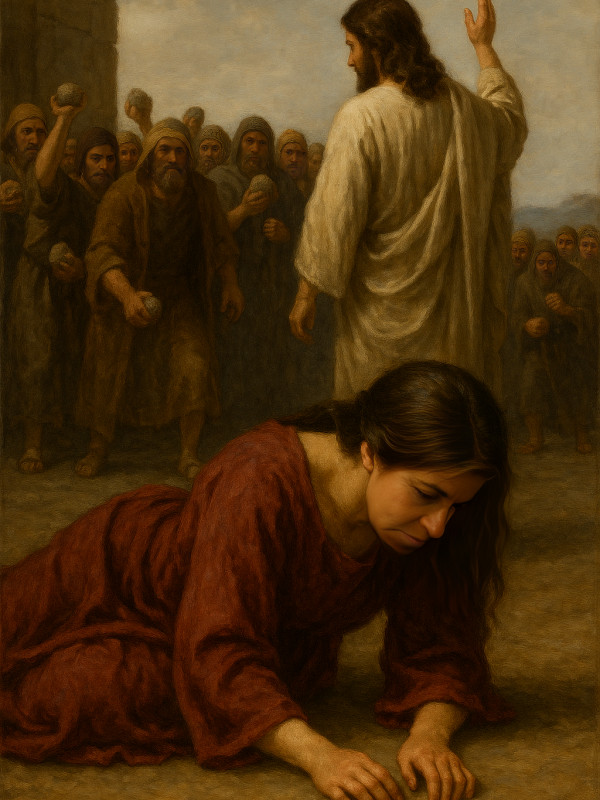 Cuadro IA de la lapidación de María Magdalena