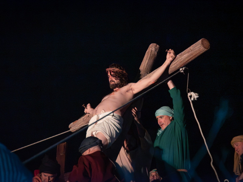 Representación de la Pasión Viviente de Iriépal en Guadalajara. Fotografia de Manuel Borrero 