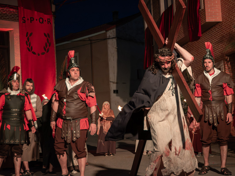 Representación de la Pasión Viviente de Iriépal en Guadalajara. Fotografia de Manuel Borrero 